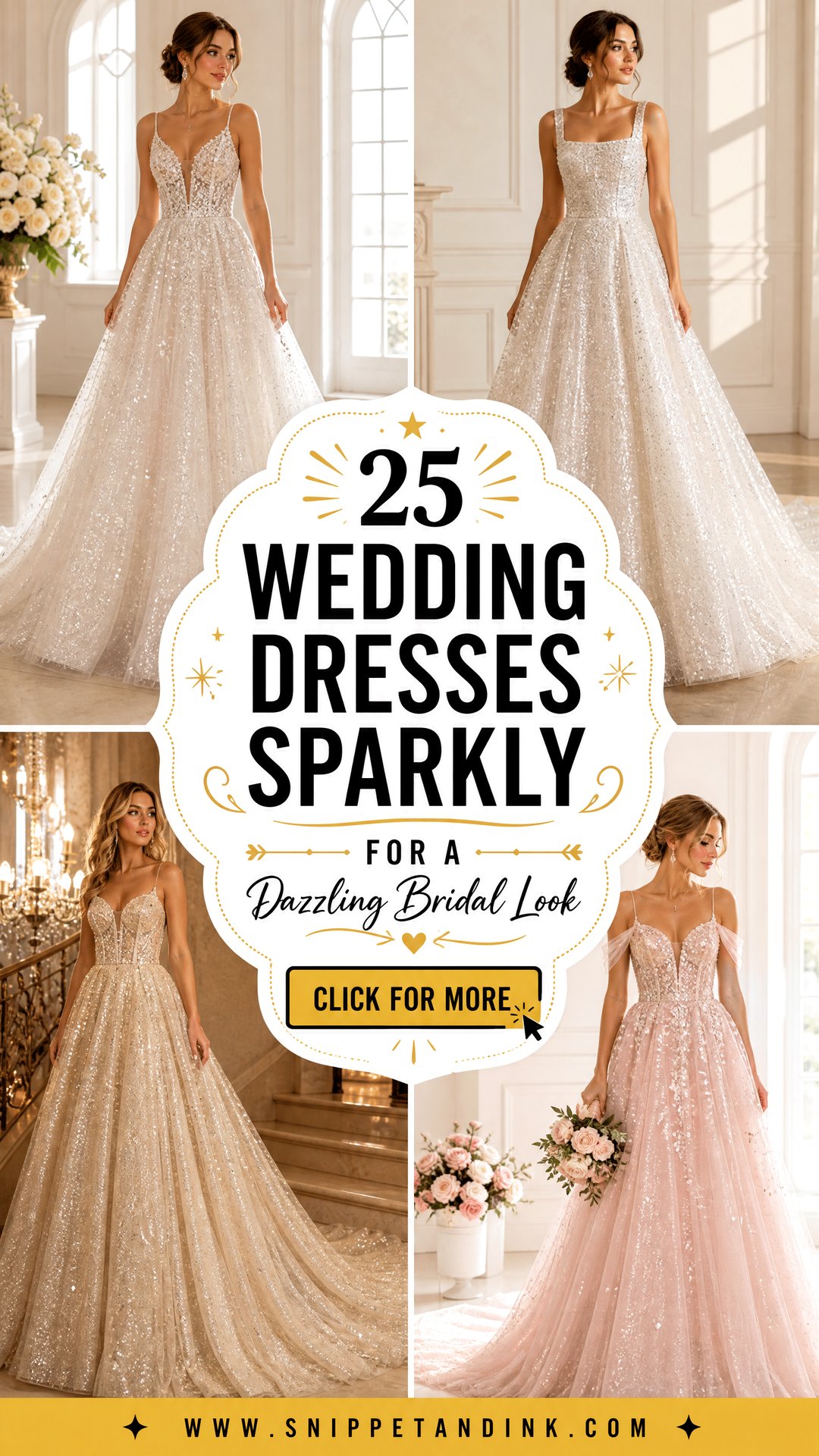 25 Wedding Dresses Sparkly for a Dazzling Bridal Look - 25 Wedding Dresses Sparkly for a Dazzling Bridal Look