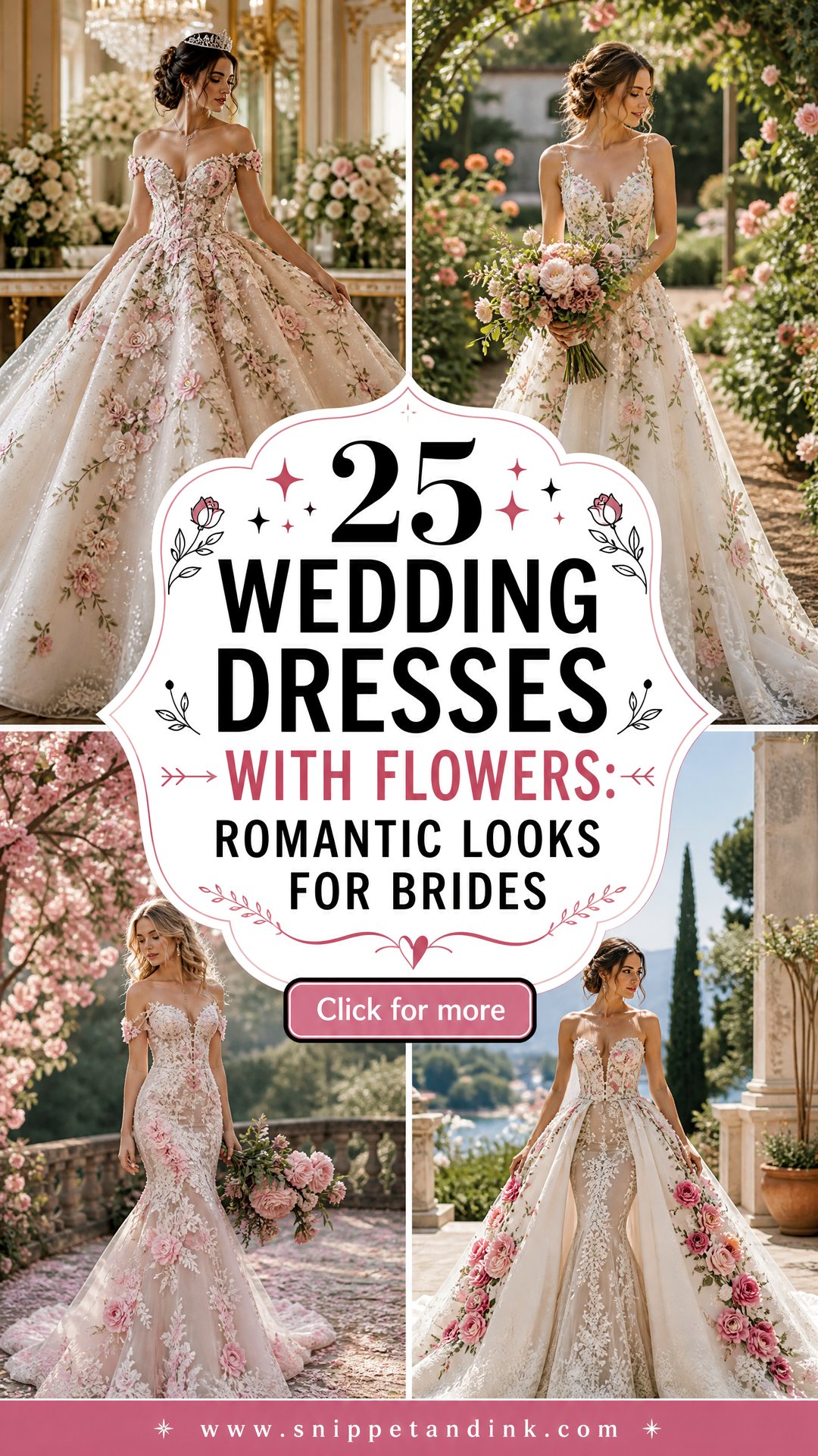 25 Wedding Dresses with Flowers Romantic Looks for Brides - 25 Wedding Dresses with Flowers: Romantic Looks for Brides