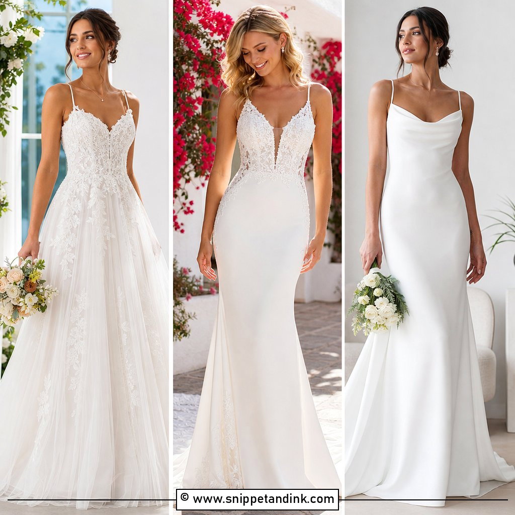 25 Wedding Dresses with Straps Ideas for Elegant Brides
