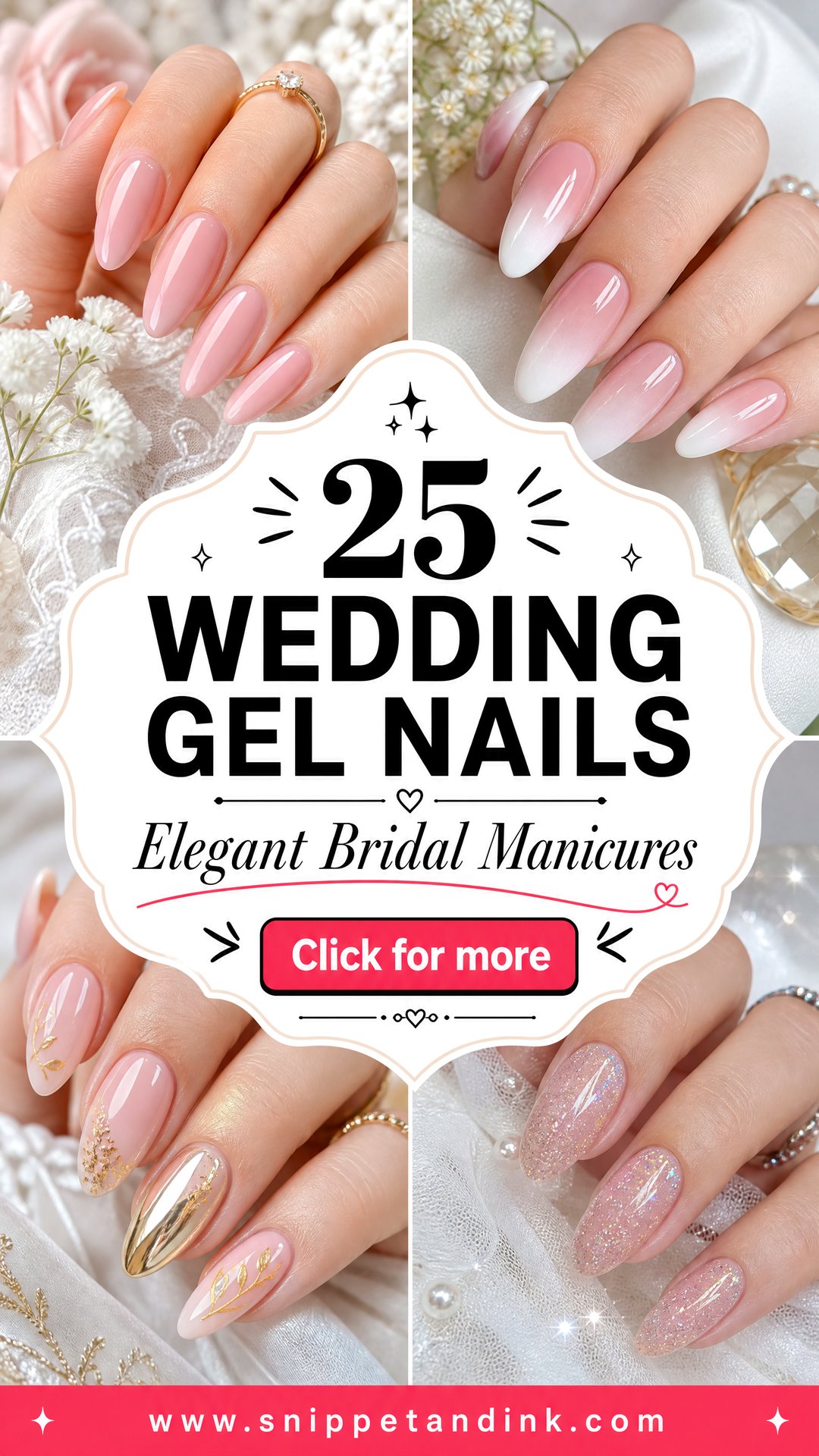 25 Wedding Gel Nails for Elegant Bridal-Guest Manicures - 25 Wedding Gel Nails for Elegant Bridal-Guest Manicures