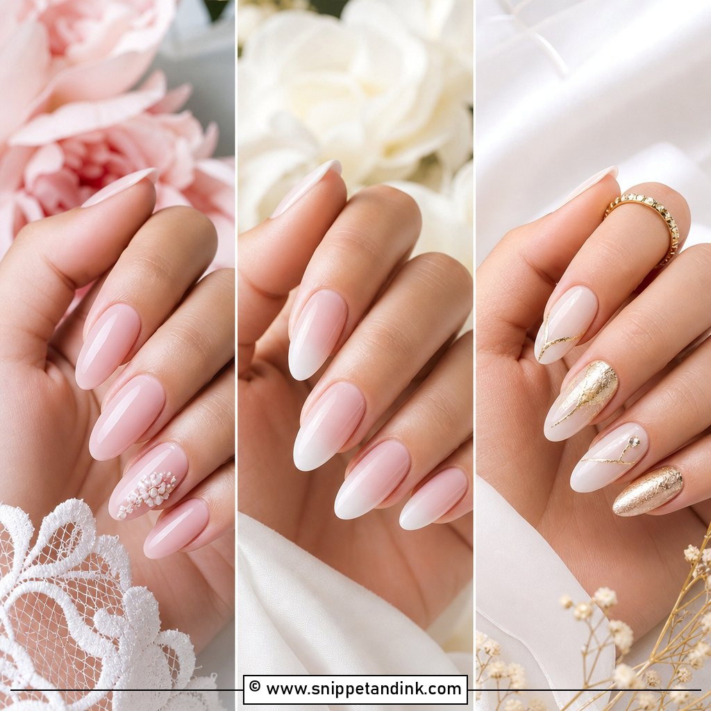 25 Wedding Gel Nails for Elegant Bridal-Guest Manicures
