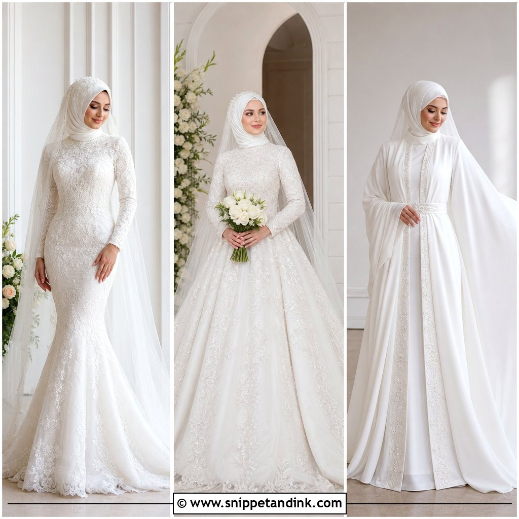 25 Wedding Gown Hijab Ideas: Elegant Modest Looks for Brides
