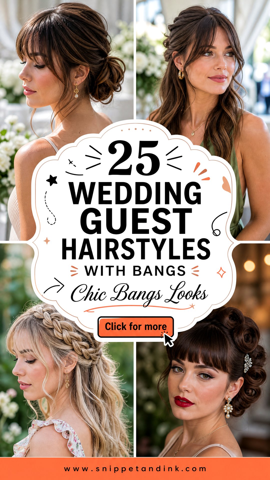 25 Wedding Guest Hairstyles with Bangs for Chic Looks - 25 Wedding Guest Hairstyles with Bangs for Chic Looks