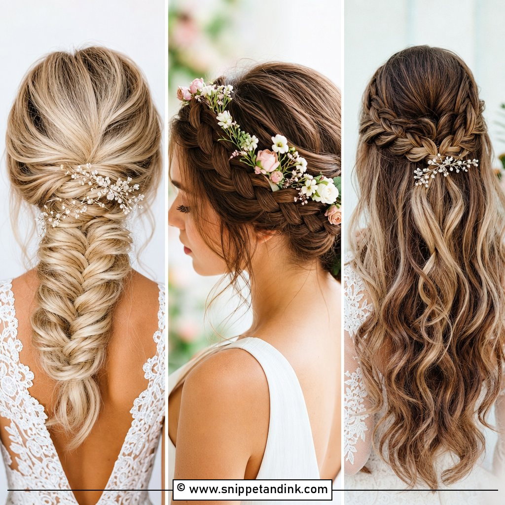 25 Wedding Hair Braid Ideas for Romantic Boho Bridal Style