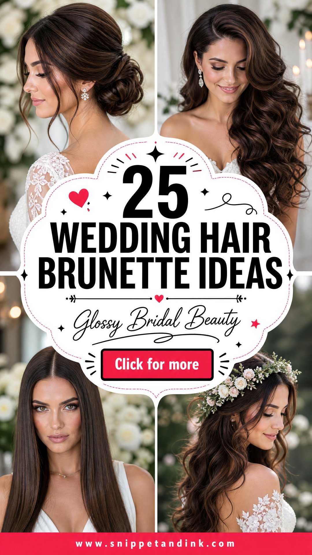25 Wedding Hair Brunette Ideas for Rich Glossy Bridal Style - 25 Wedding Hair Brunette Ideas for Rich, Glossy Bridal Style