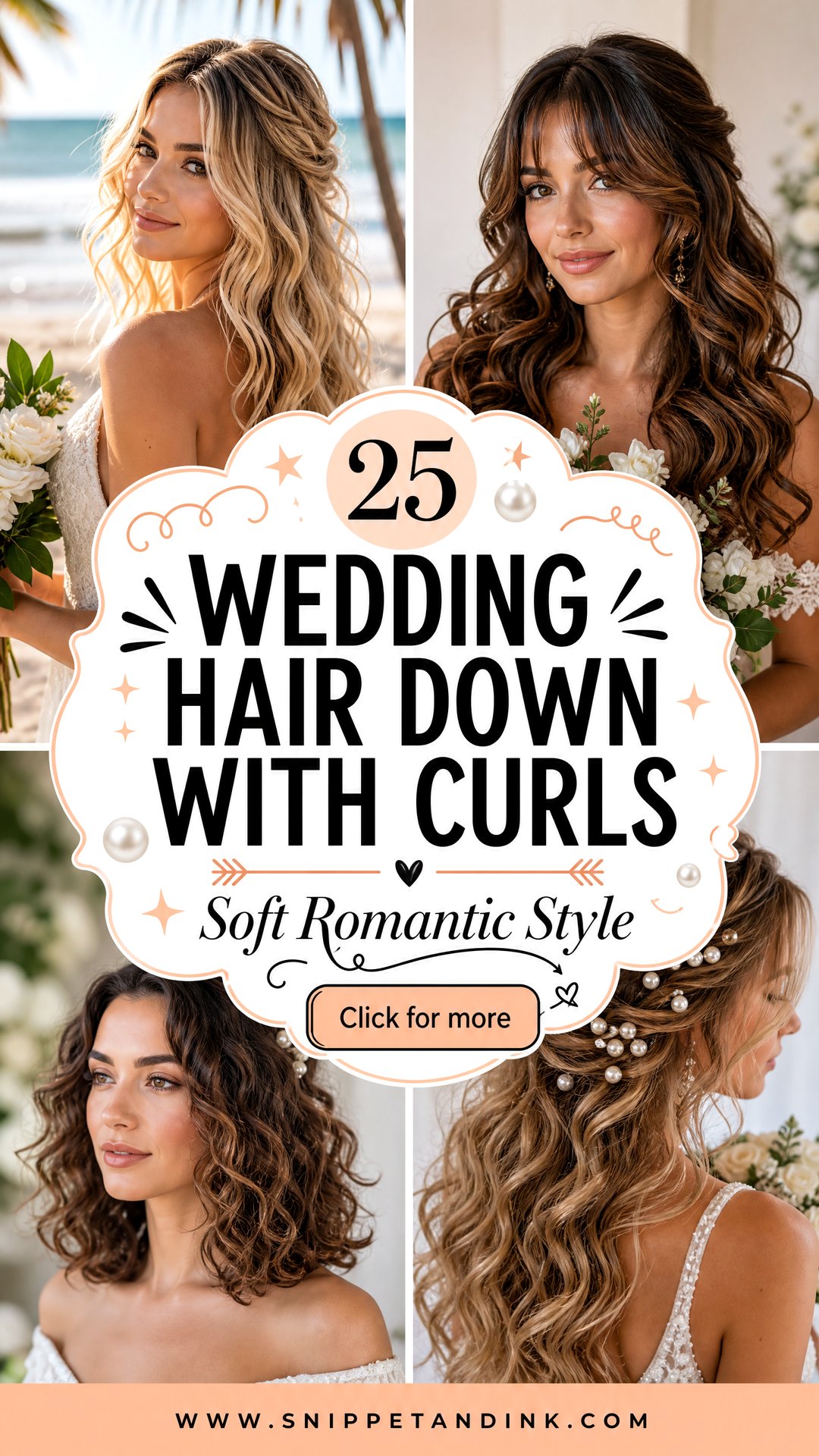 25 Wedding Hair Down with Curls for Soft Romantic Style - 25 Wedding Hair Down with Curls for Soft Romantic Style