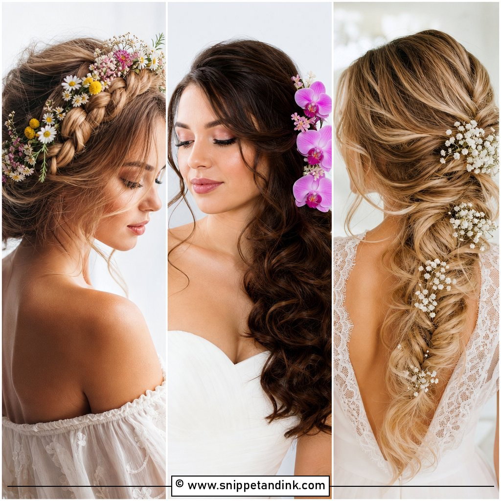 25 Wedding Hair Flowers for Fresh Romantic Bridal Style