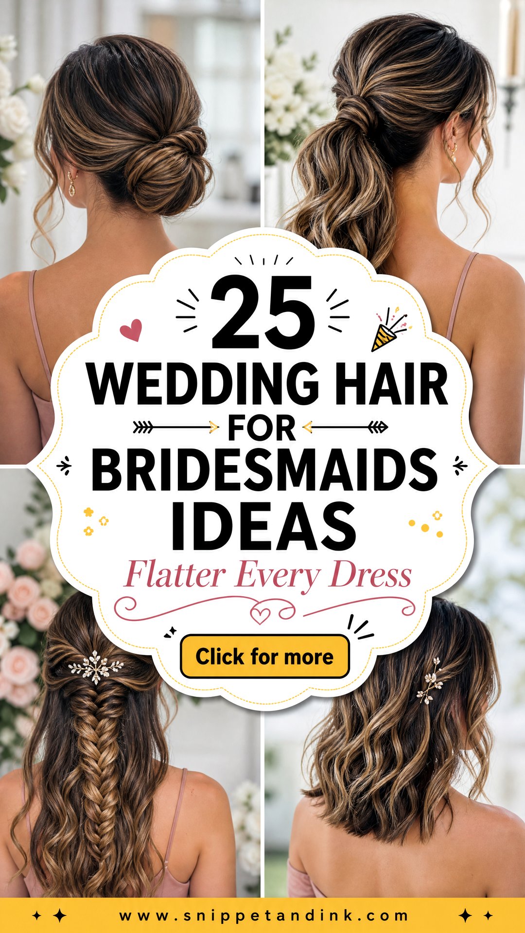 25 Wedding Hair for Bridesmaids Ideas to Flatter Every Dress - 25 Wedding Hair for Bridesmaids Ideas to Flatter Every Dress