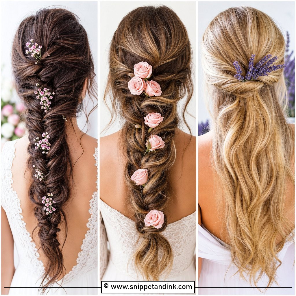 25 Wedding Hair with Flowers for Dreamy Bridal Romance