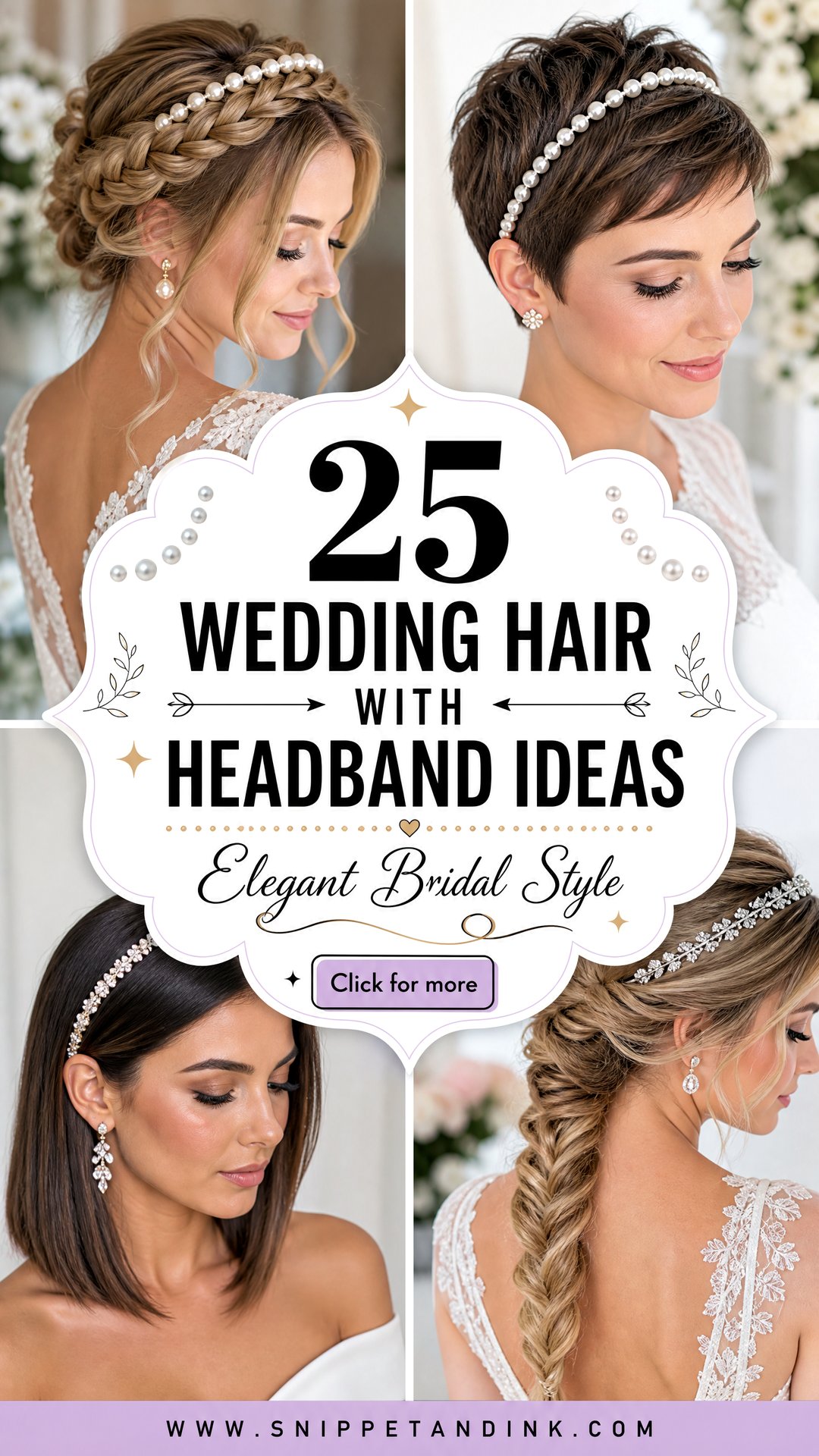 25 Wedding Hair with Headband Ideas for Elegant Bridal Style - 25 Wedding Hair with Headband Ideas for Elegant Bridal Style