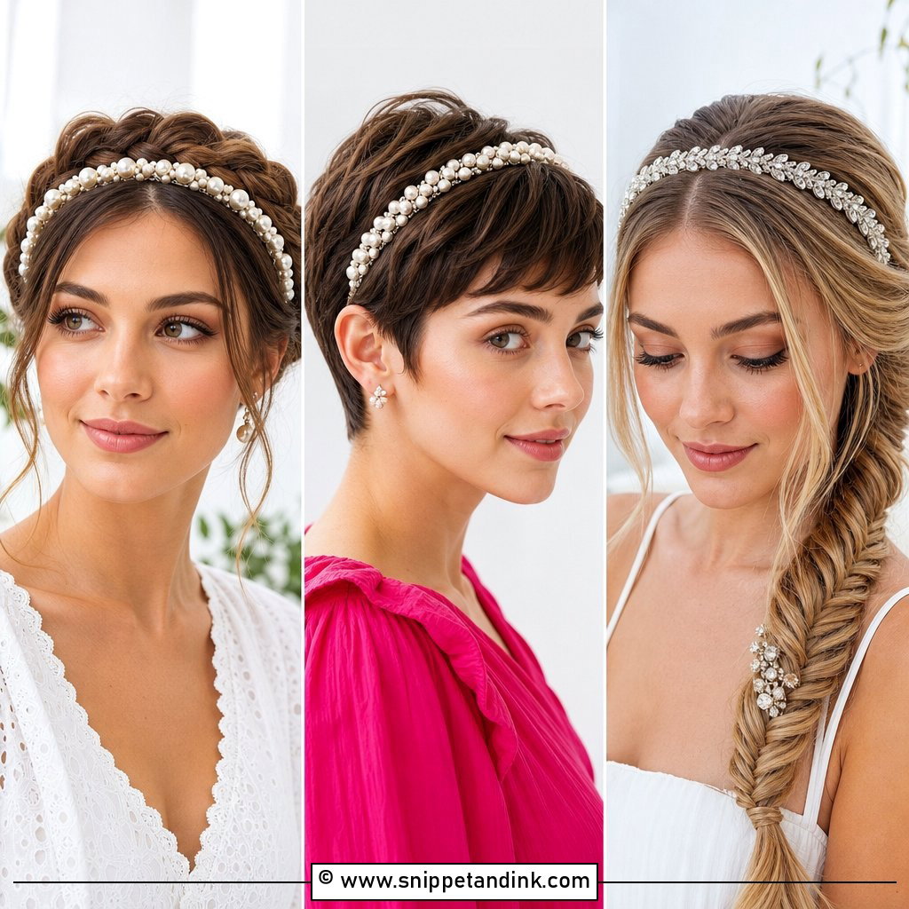 25 Wedding Hair with Headband Ideas for Elegant Bridal Style