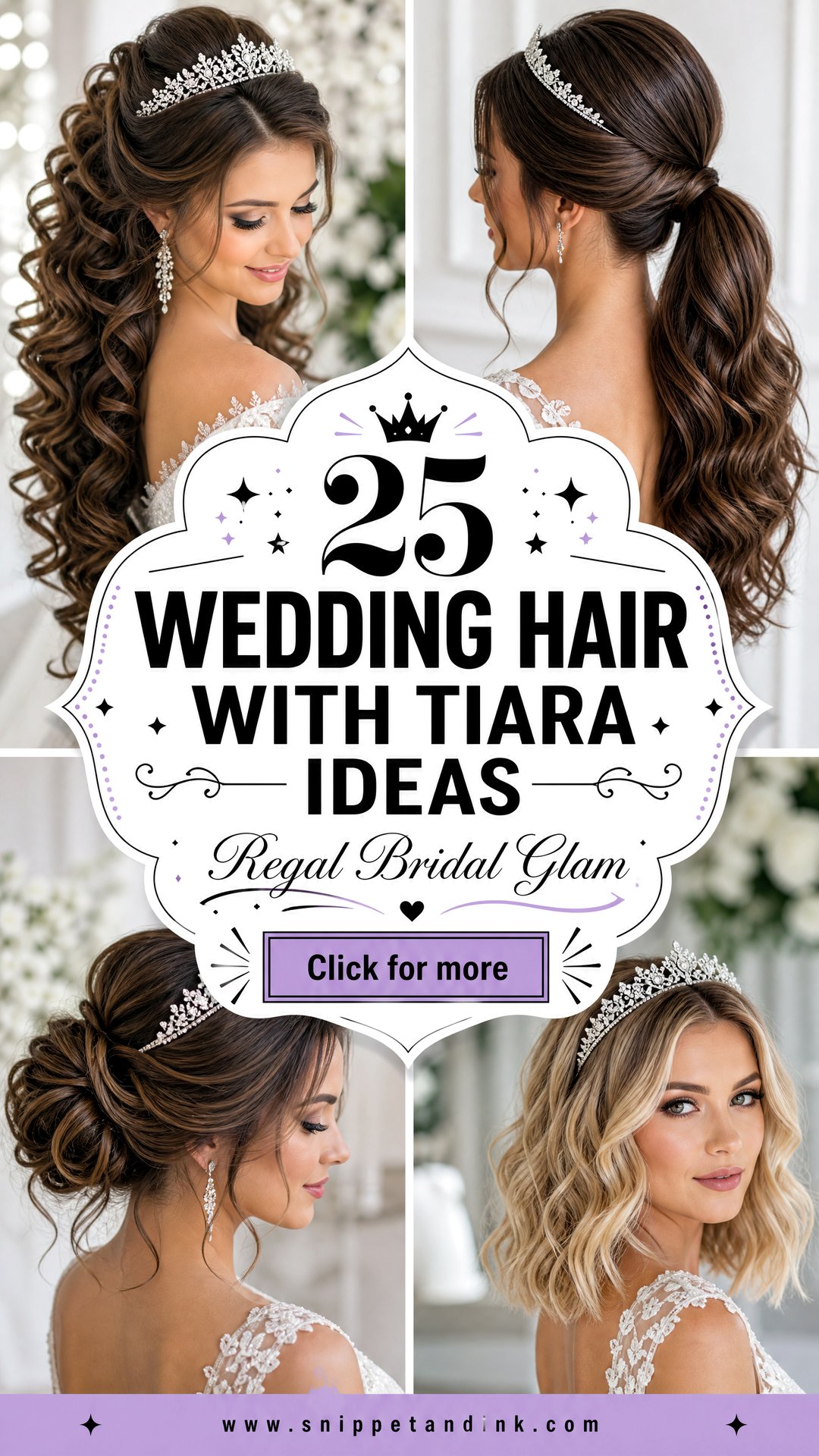 25 Wedding Hair with Tiara Ideas for a Regal Bridal Moment - 25 Wedding Hair with Tiara Ideas for a Regal Bridal Moment