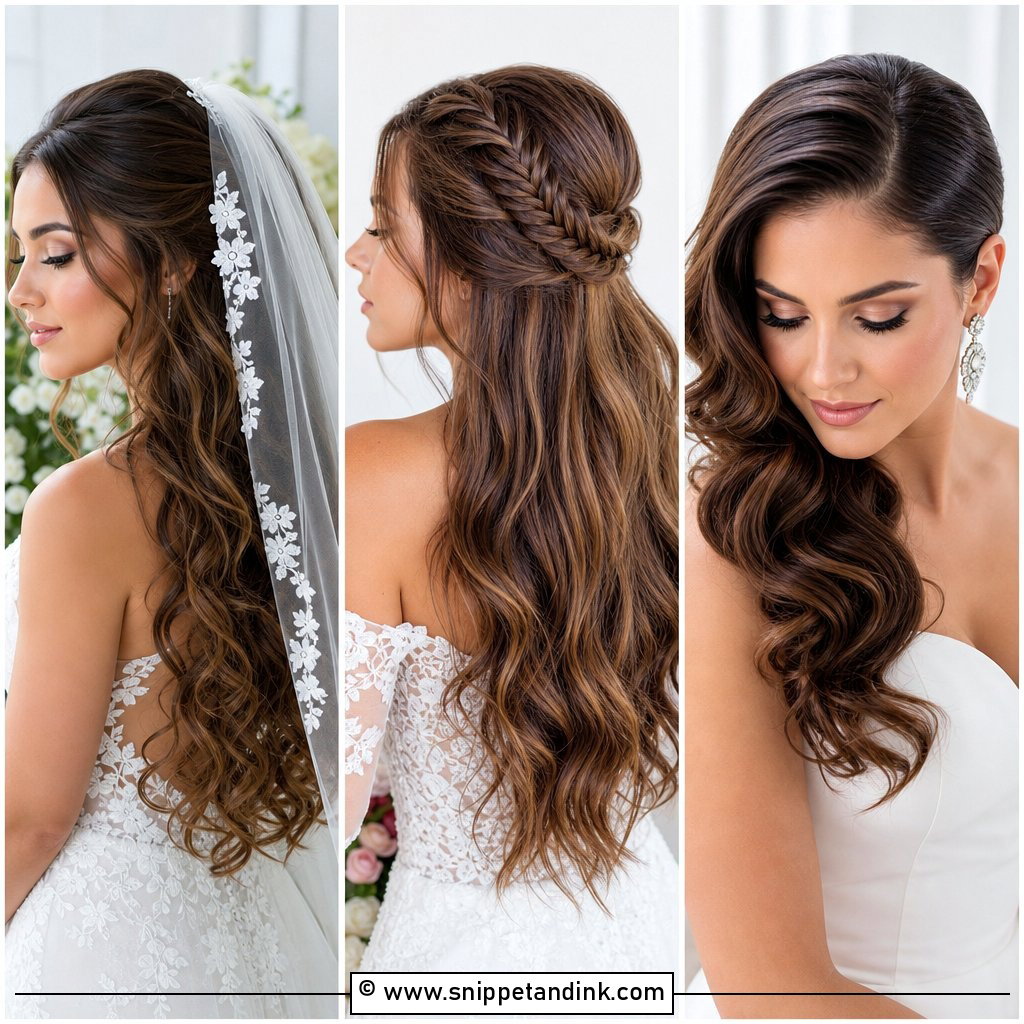 25 Wedding Hairstyles for Bride Down Romantic Hair Ideas