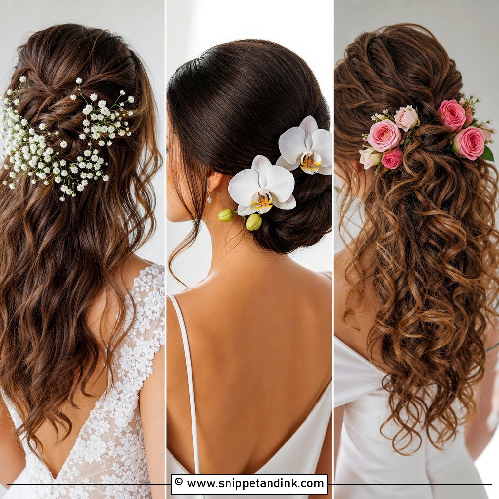 25 Wedding Hairstyles with Flowers Romantic Bridal Ideas