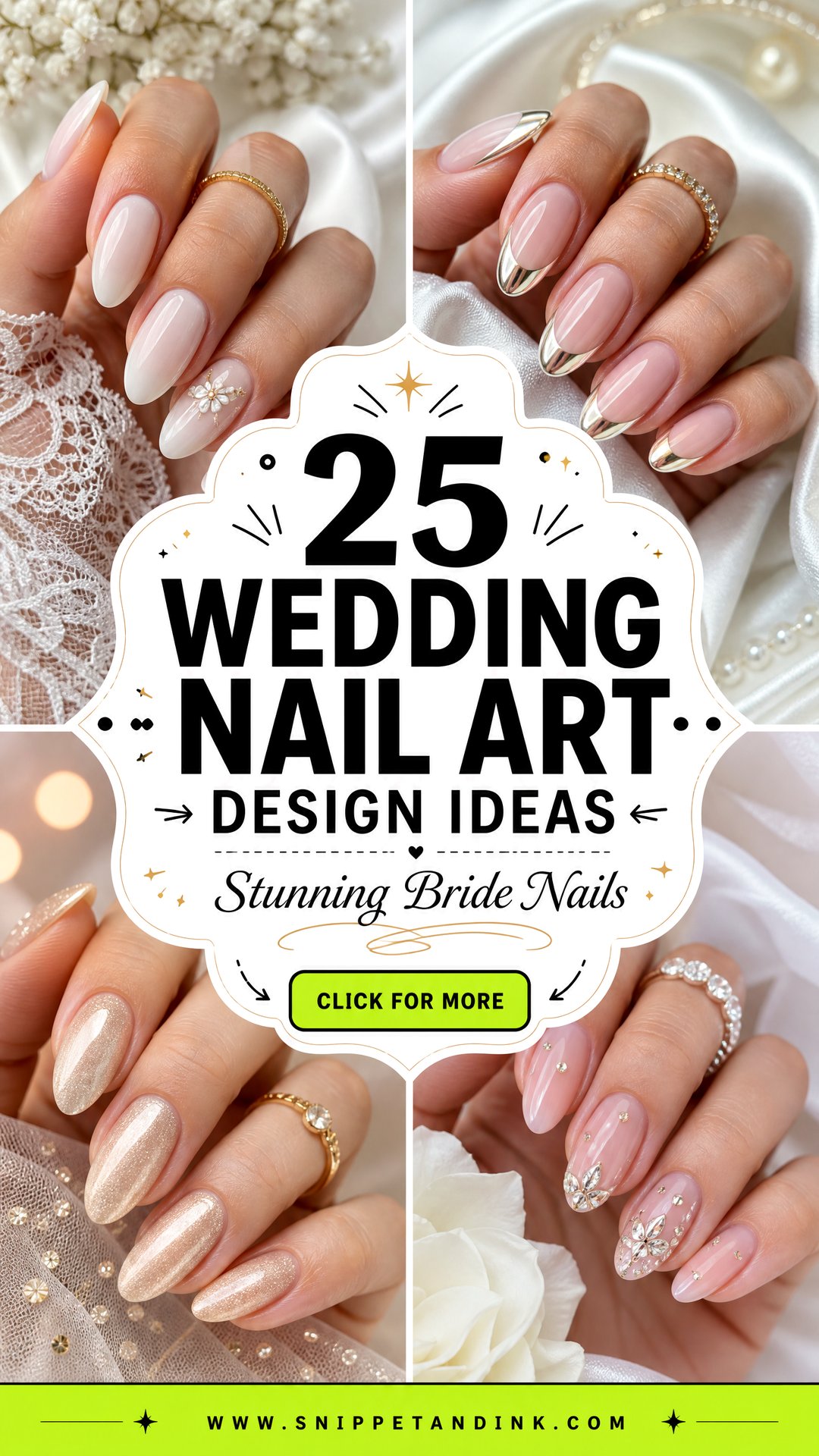 25 Wedding Nail Art Design Ideas Stunning Bride Nails - 25 Wedding Nail Art Design Ideas: Stunning Bride Nails