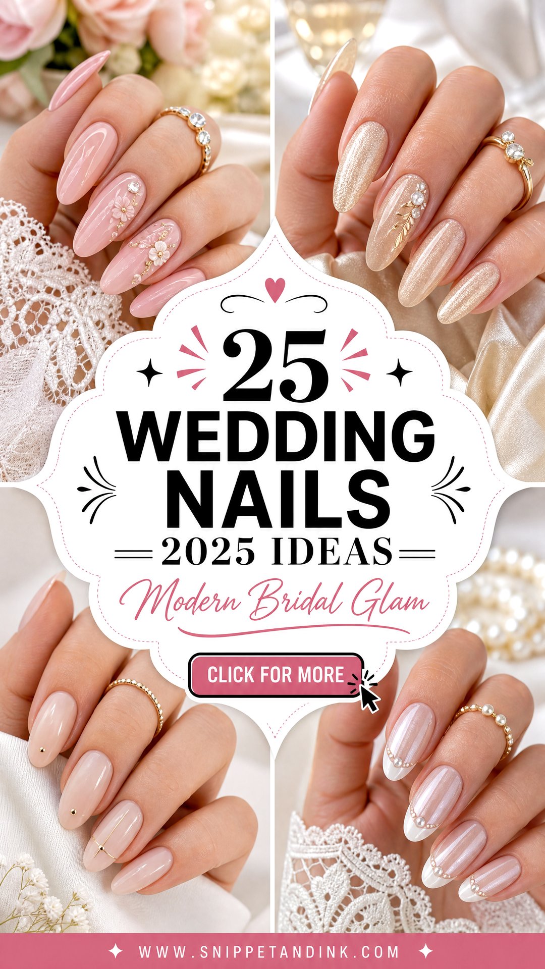 25 Wedding Nails 2025 Ideas for Modern Bridal Glam - 25 Wedding Nails 2025 Ideas for Modern Bridal Glam
