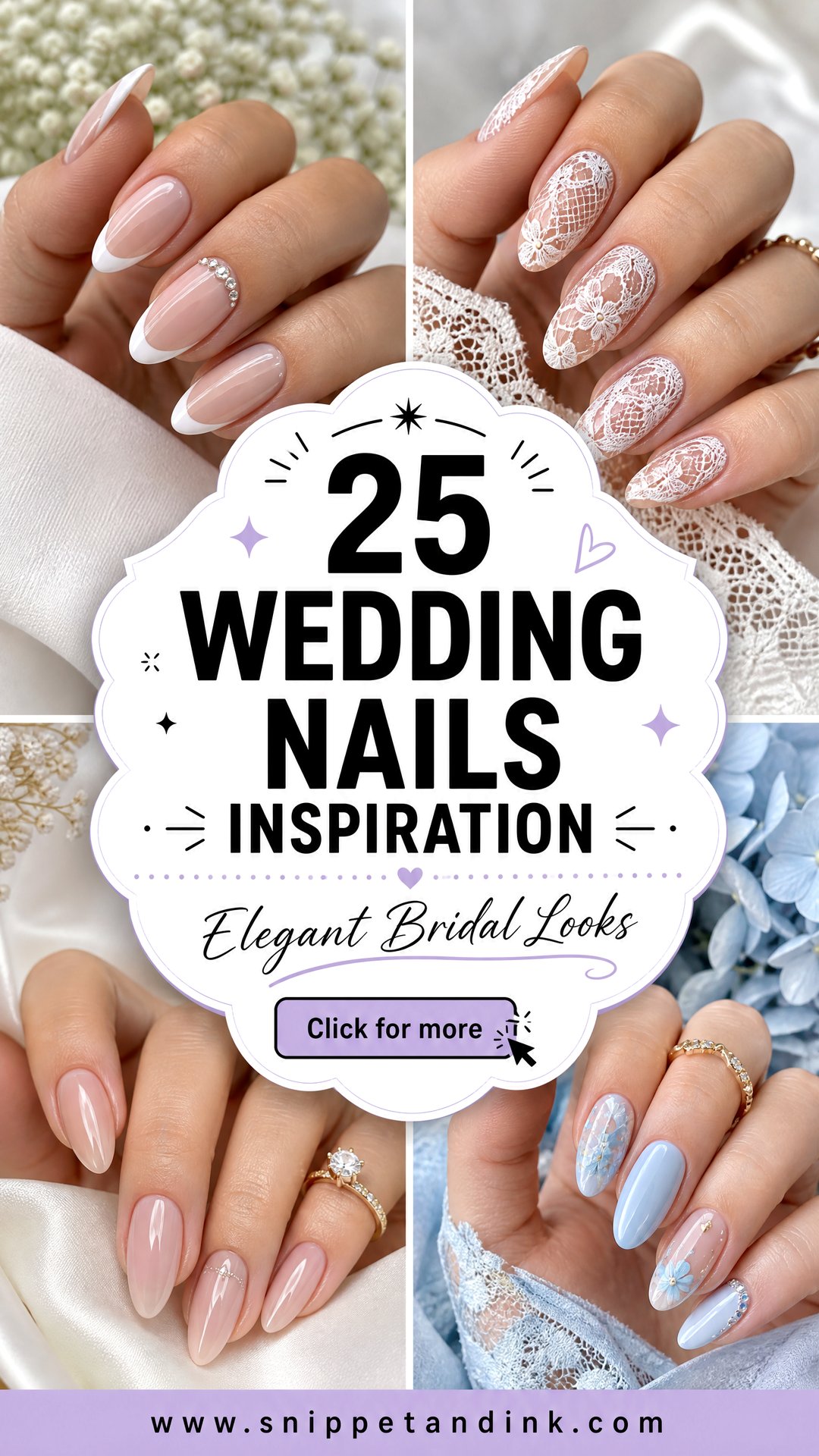 25 Wedding Nails Inspiration for Elegant Bridal Looks - 25 Wedding Nails Inspiration for Elegant Bridal Looks