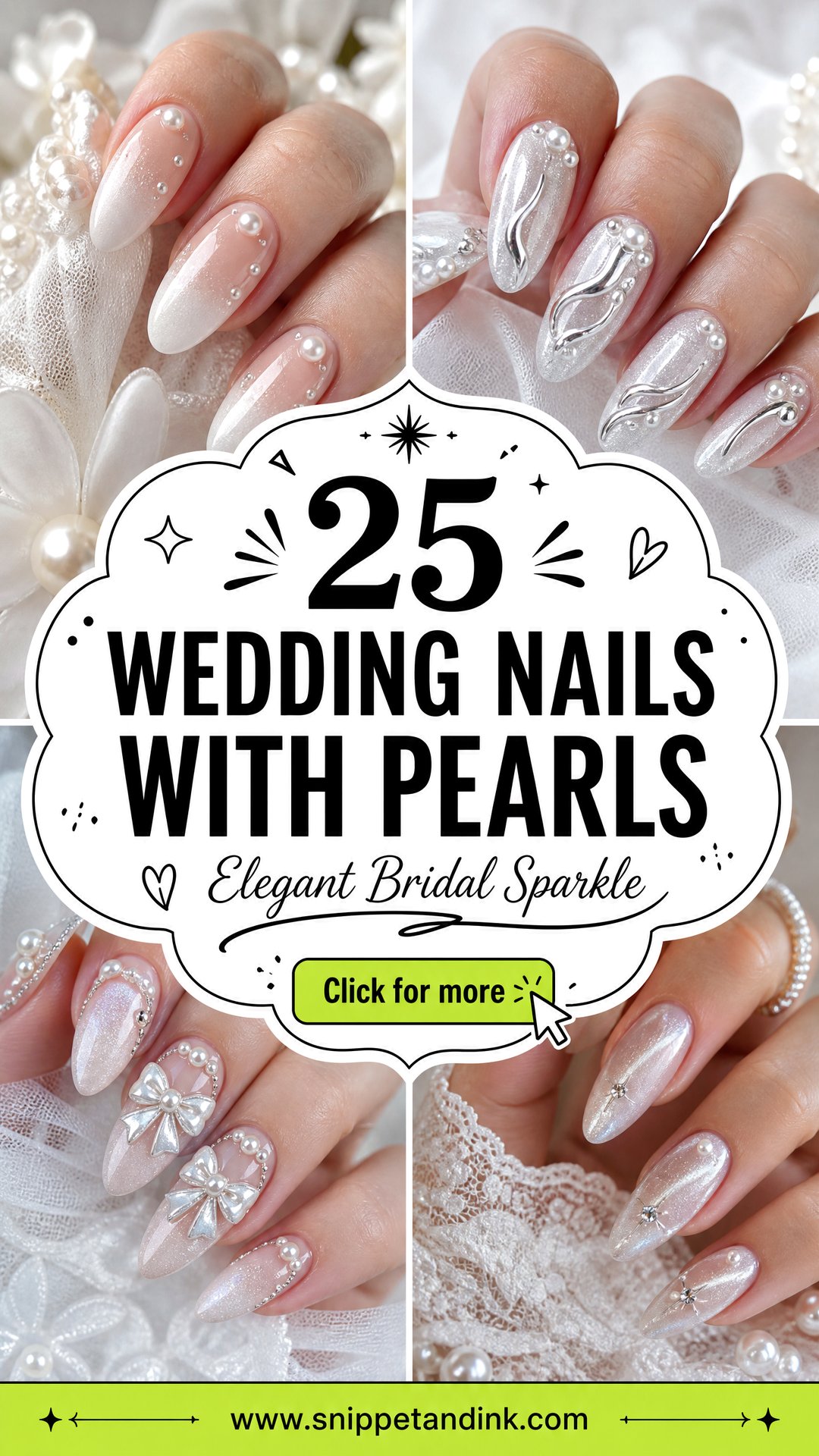 25 Wedding Nails with Pearls for Elegant Bridal Sparkle - 25 Wedding Nails with Pearls for Elegant Bridal Sparkle