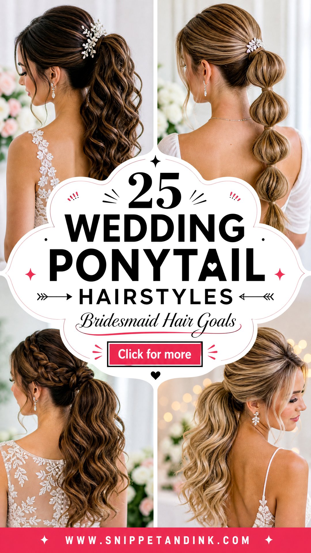25 Wedding Ponytail Hairstyles Bridesmaid Looks to Love - 25 Wedding Ponytail Hairstyles Bridesmaid Looks to Love