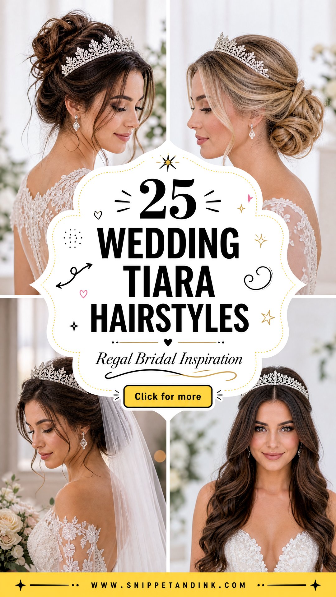 25 Wedding Tiara Hairstyles for Regal Bridal Inspiration - 25 Wedding Tiara Hairstyles for Regal Bridal Inspiration