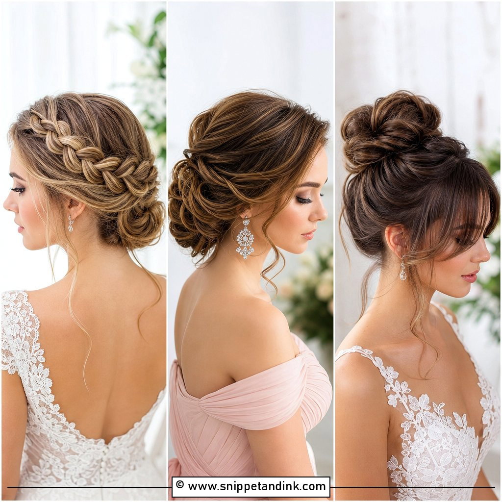 25 Wedding Updos for Medium Length Hair for Modern Brides