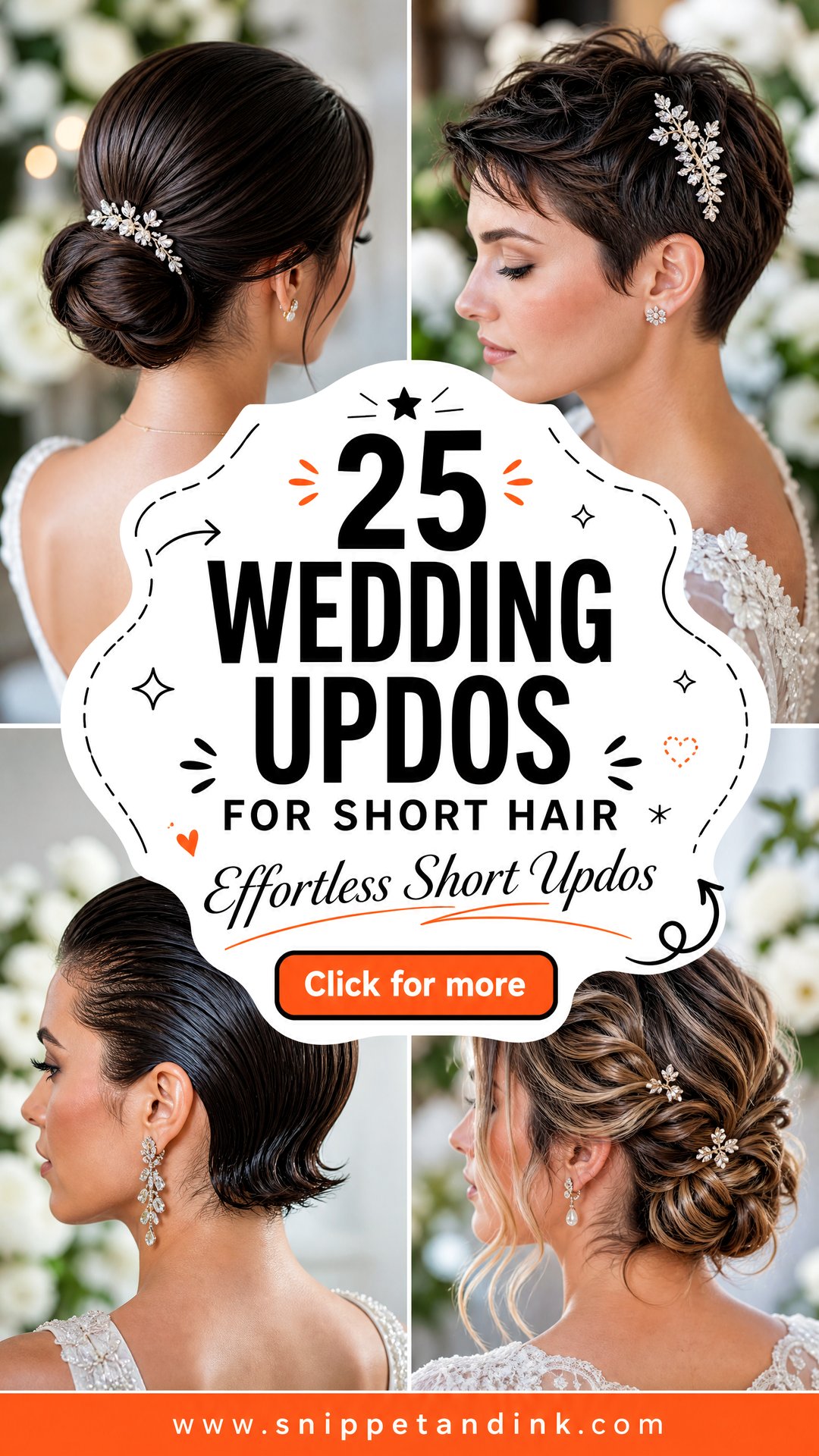 25 Wedding Updos for Short Hair That Feel Effortless - 25 Wedding Updos for Short Hair That Feel Effortless