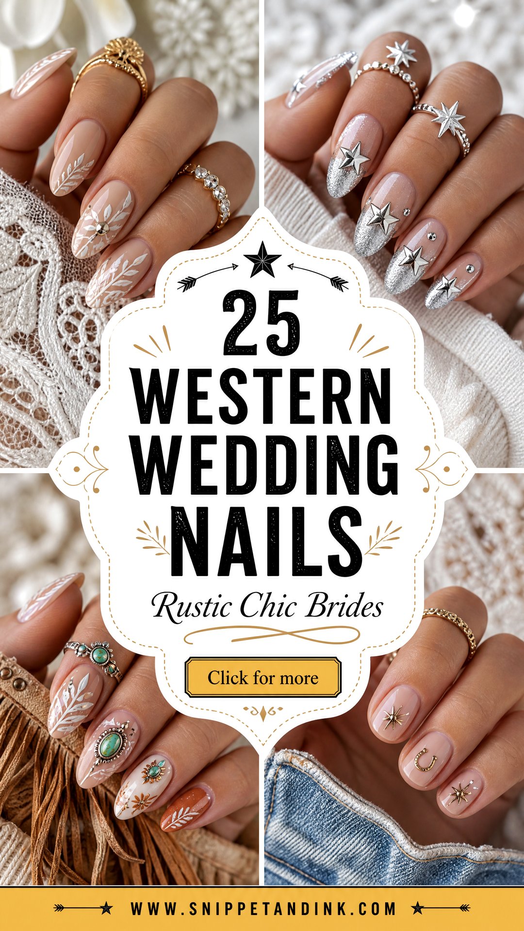 25 Western Wedding Nails for Rustic-Chic Brides This Season - 25 Western Wedding Nails for Rustic-Chic Brides This Season