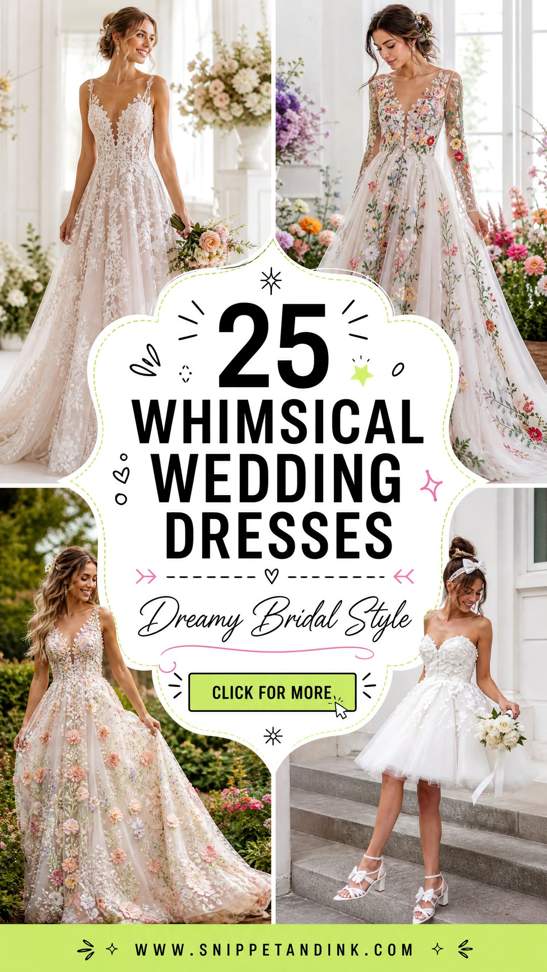 25 Whimsical Wedding Dresses for Dreamy Bridal Style - 25 Whimsical Wedding Dresses for Dreamy Bridal Style