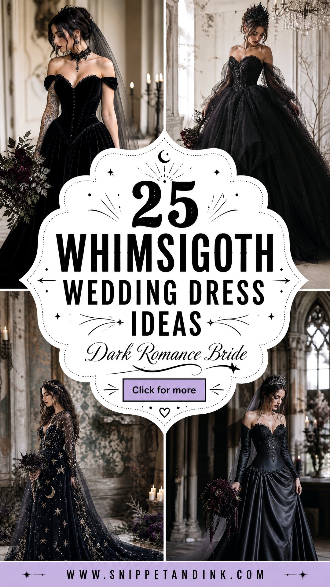 25 Whimsigoth Wedding Dress Ideas for Dark Romance - 25 Whimsigoth Wedding Dress Ideas for Dark Romance