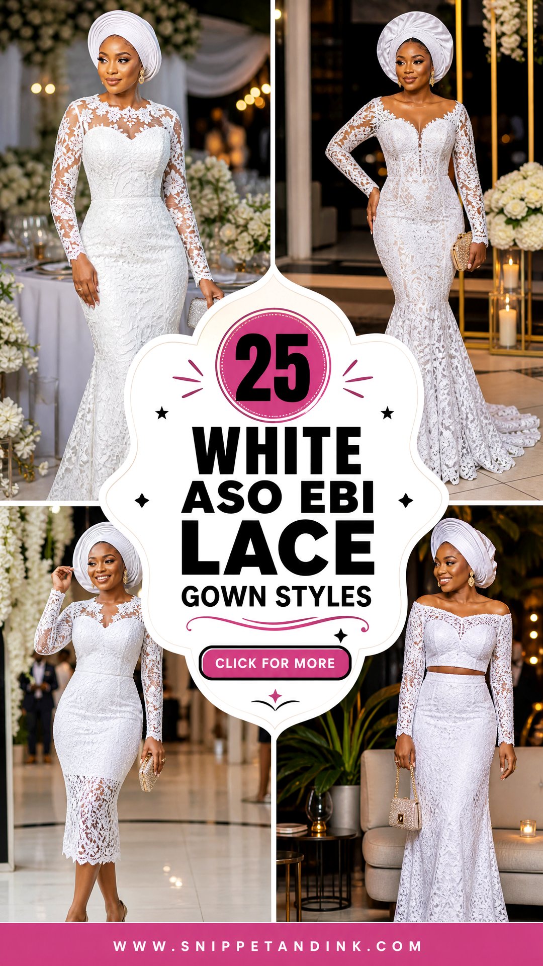 25 White Aso Ebi Lace Gown Styles Elegant Looks to Inspire - 25 White Aso Ebi Lace Gown Styles: Elegant Looks to Inspire