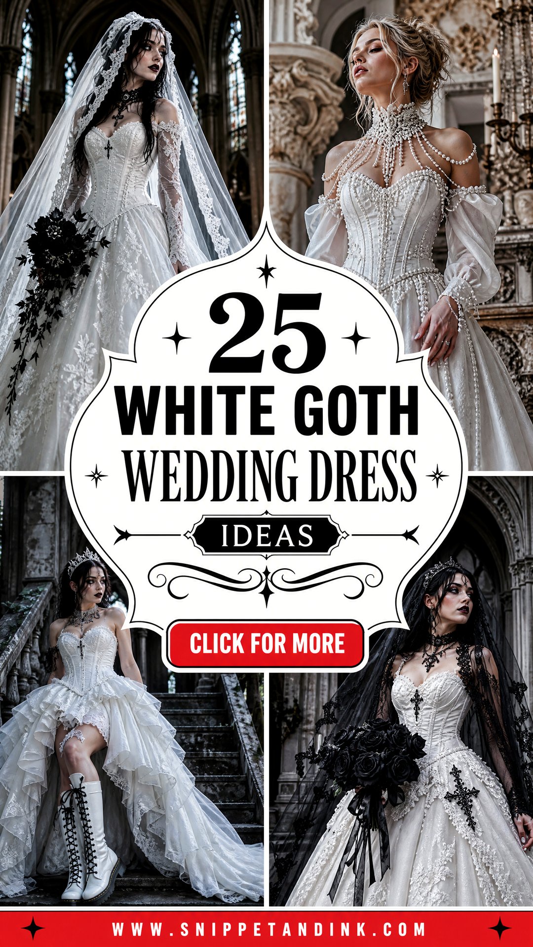 25 White Goth Wedding Dress Ideas Bold Romance for Modern Brides - 25 White Goth Wedding Dress Ideas: Bold Romance for Modern Brides