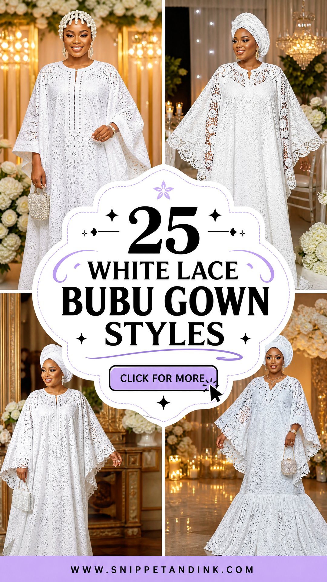 25 White Lace Bubu Gown Styles Elegant Looks for Every Occasion - 25 White Lace Bubu Gown Styles: Elegant Looks for Every Occasion