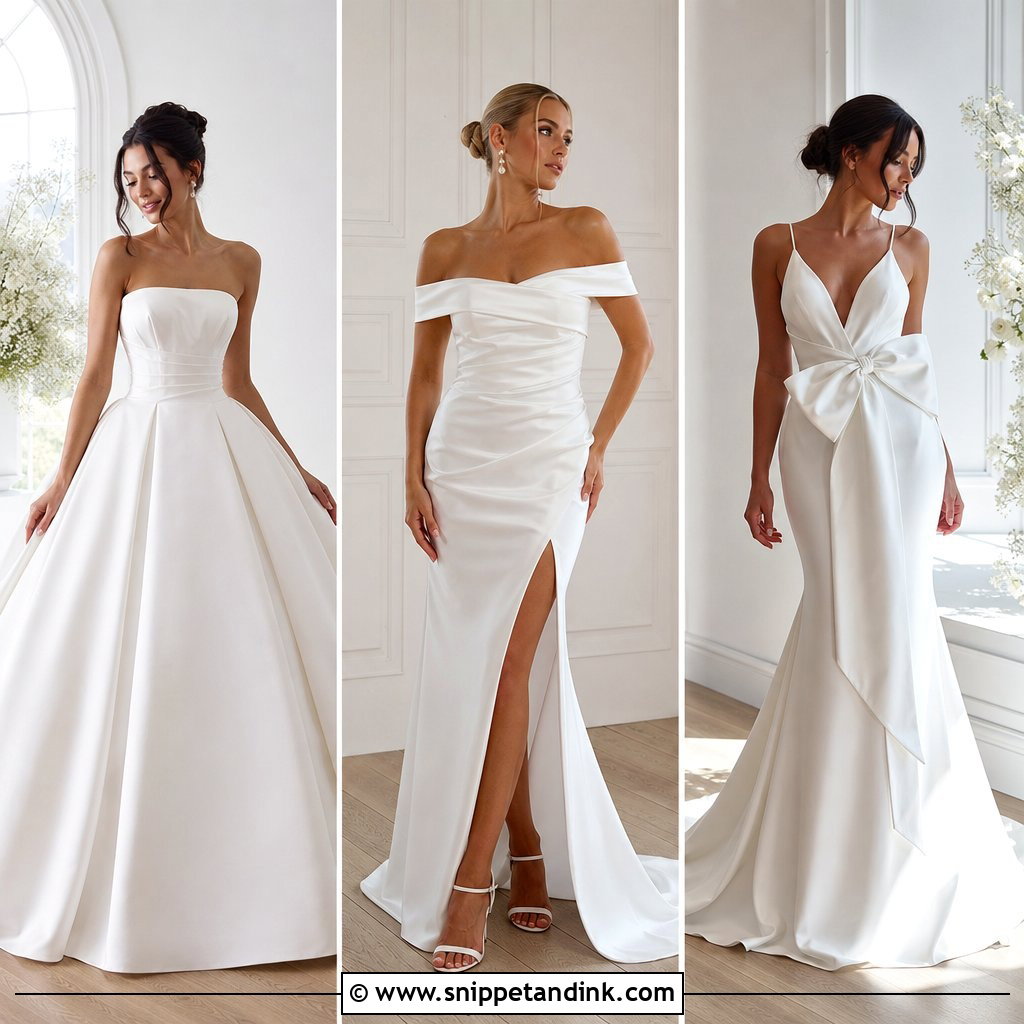 25 White Satin Wedding Dress Ideas: Luxe Looks for Brides