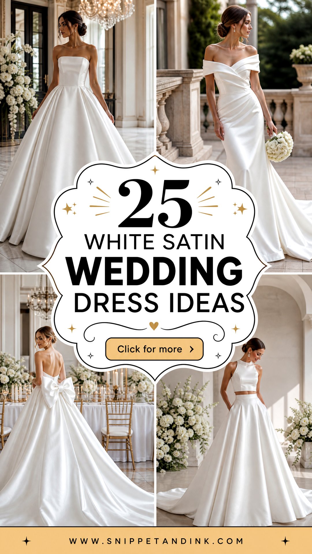 25 White Satin Wedding Dress Ideas Luxe Looks for Brides - 25 White Satin Wedding Dress Ideas: Luxe Looks for Brides