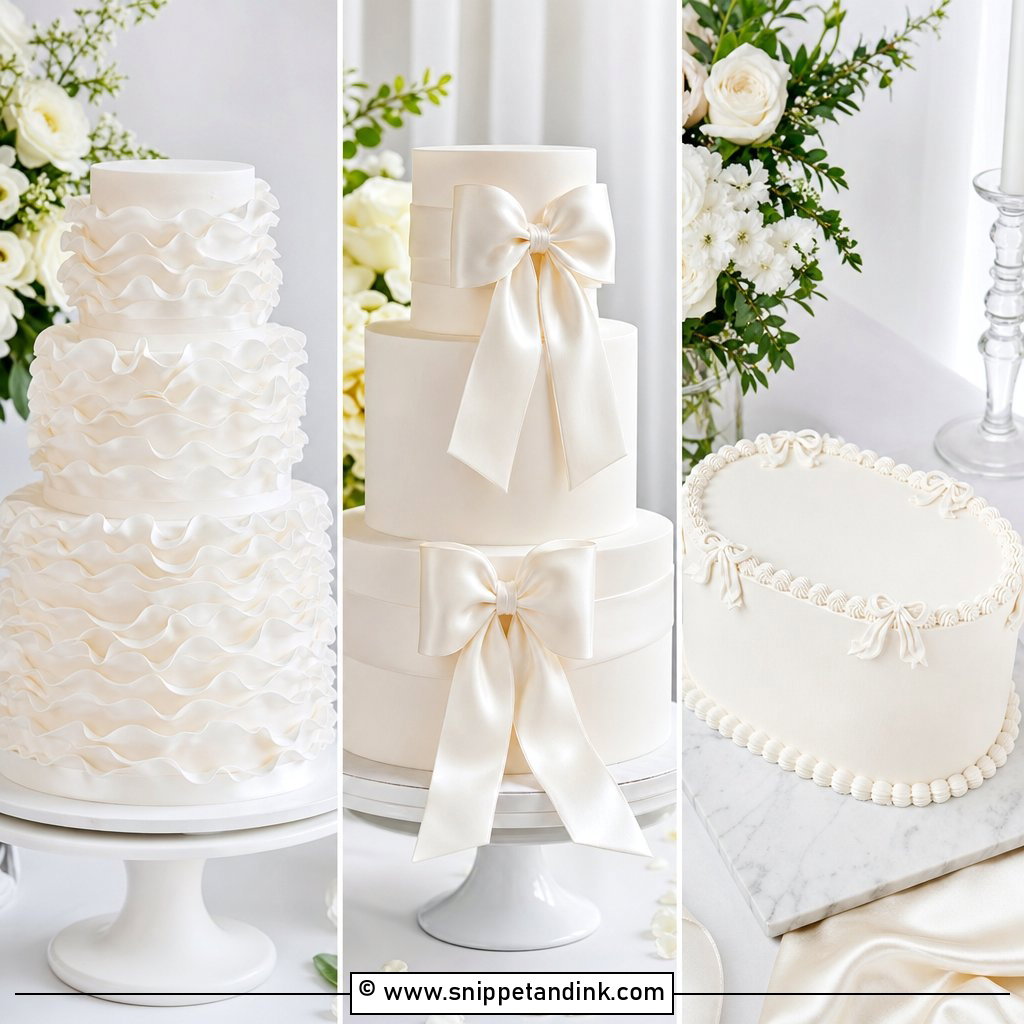 25 White Wedding Cake Ideas for Timeless Elegant Brides