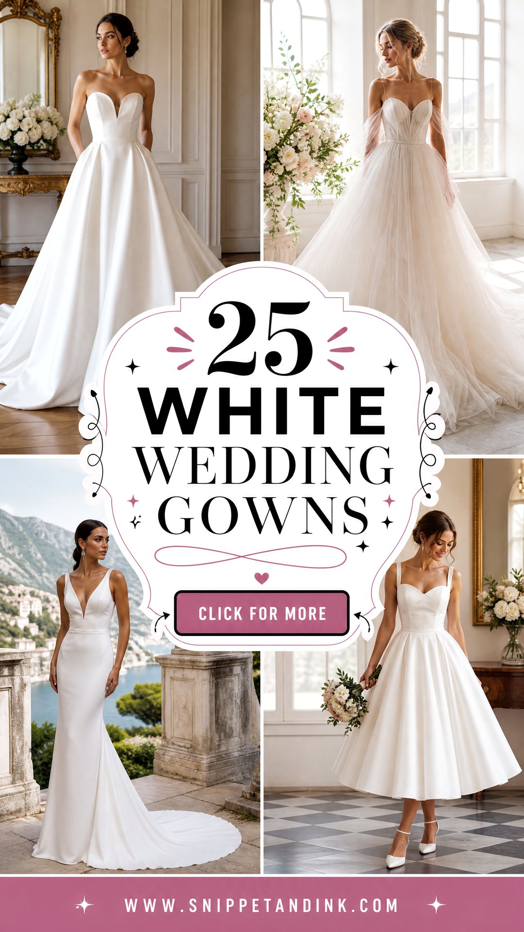 25 White Wedding Gowns Timeless Bridal Looks for Every Style - 25 White Wedding Gowns: Timeless Bridal Looks for Every Style