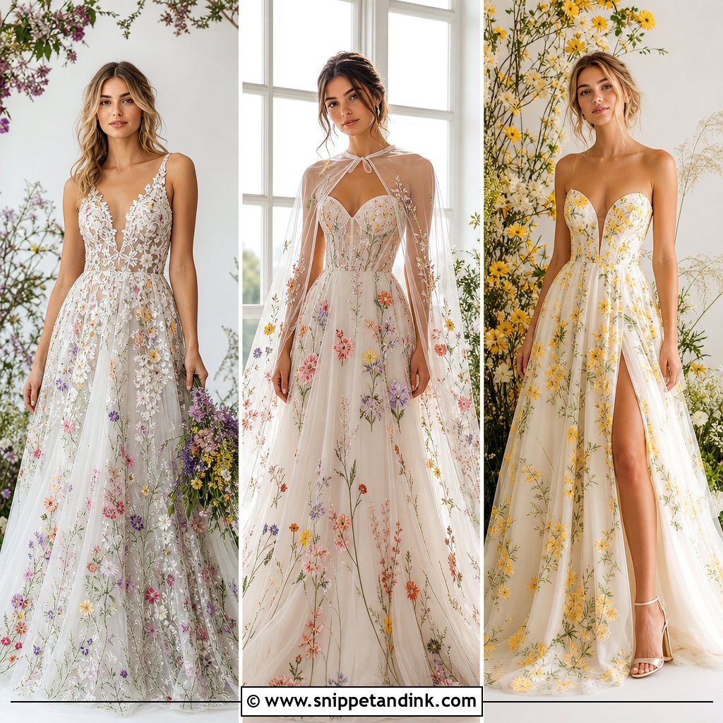 25 Wildflower Wedding Dress Ideas: Dreamy Looks for Outdoor Brides