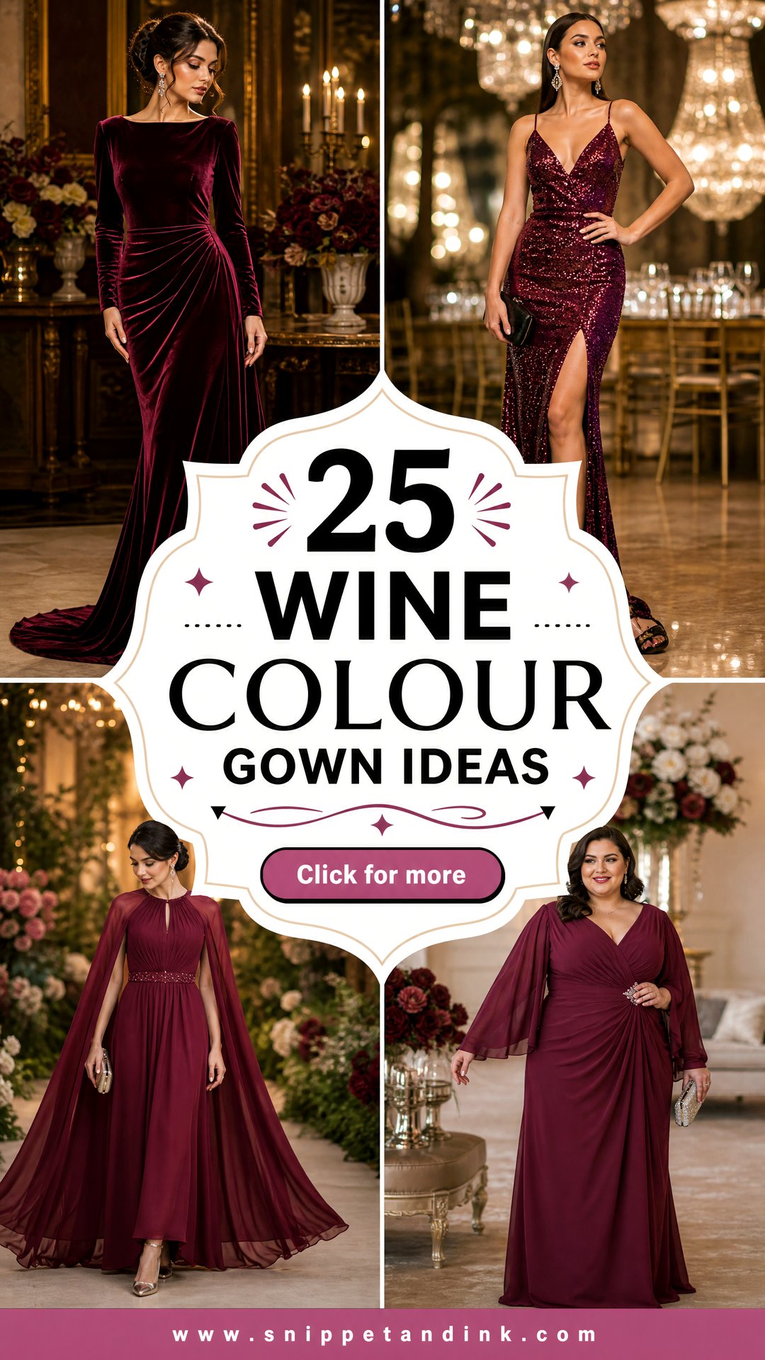25 Wine Colour Gown Ideas for Stunning Wedding Guest Looks - 25 Wine Colour Gown Ideas for Stunning Wedding Guest Looks