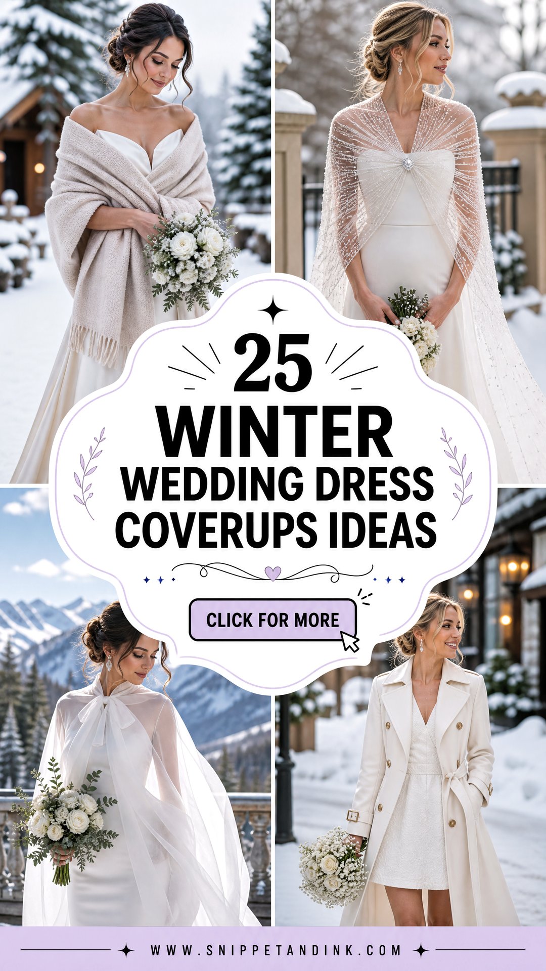 25 Winter Wedding Dress Coverups Ideas for Cozy Bridal Style - 25 Winter Wedding Dress Coverups Ideas for Cozy Bridal Style