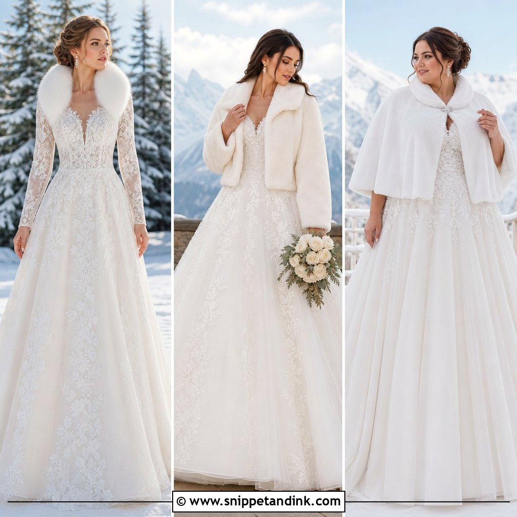 25 Winter Wedding Dress Fur Ideas for Luxe Cold-Weather Style