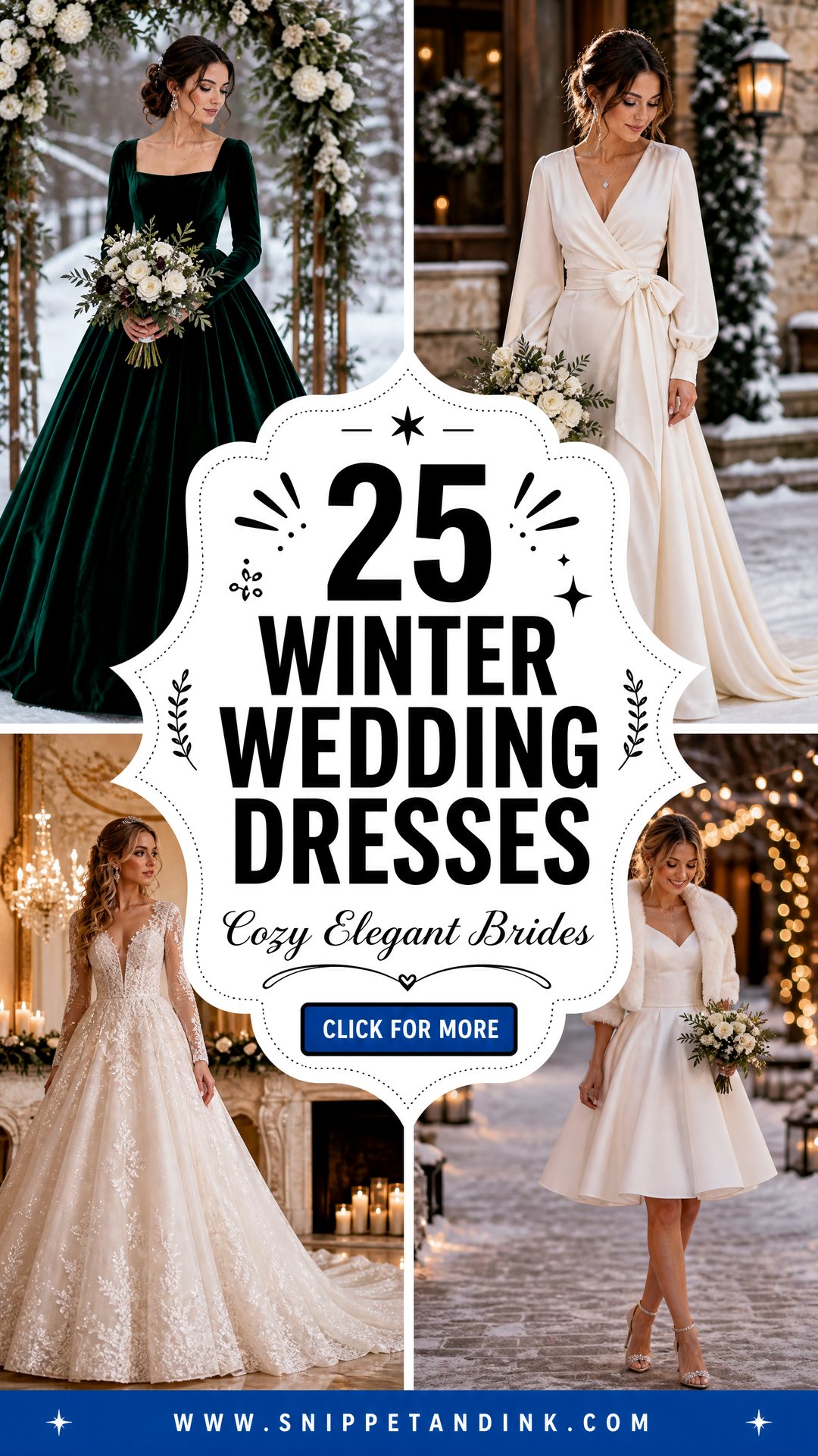 25 Winter Wedding Dresses for Cozy Elegant Brides - 25 Winter Wedding Dresses for Cozy Elegant Brides