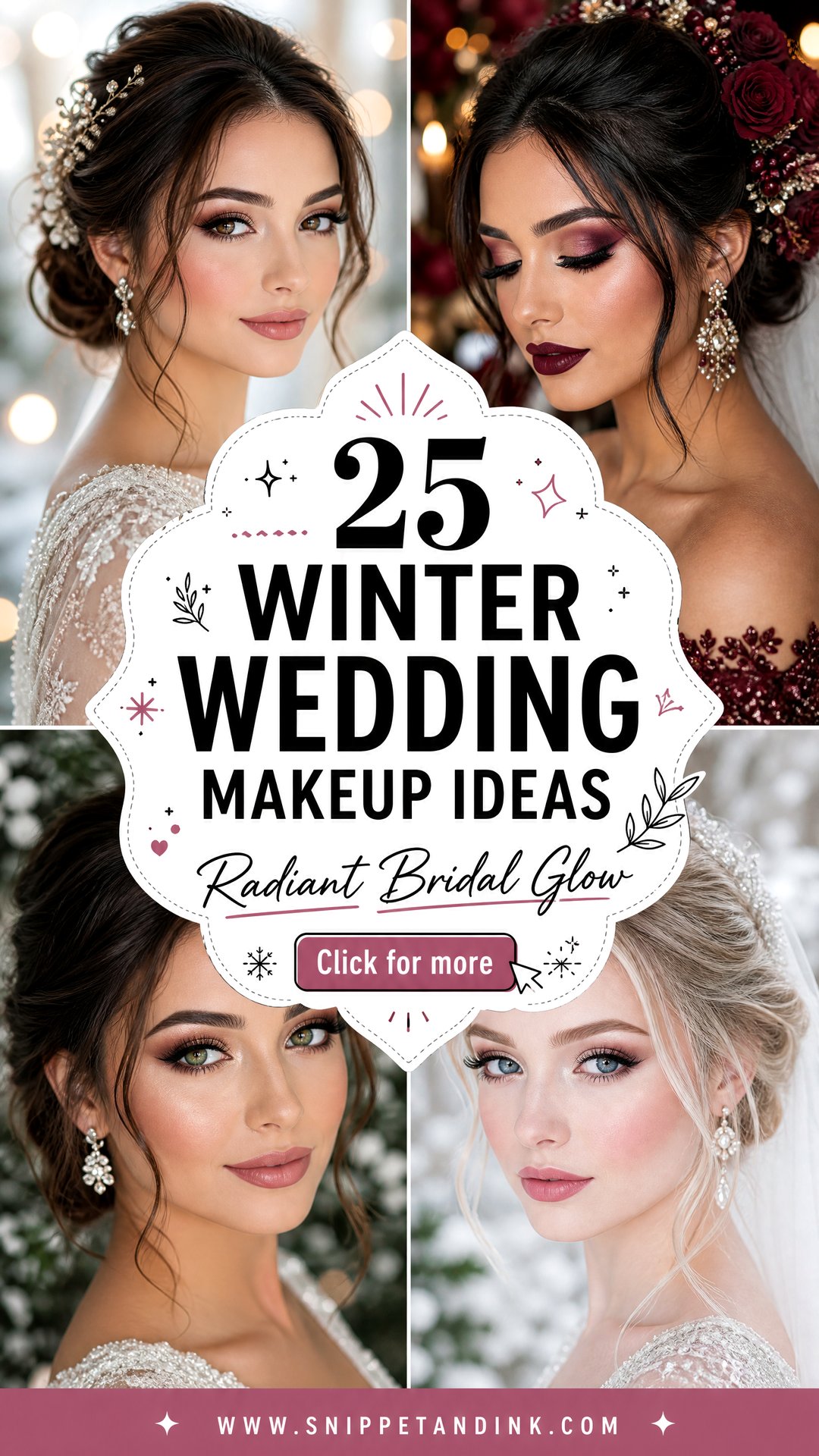 25 Winter Wedding Makeup Ideas for a Radiant Bridal Glow - 25 Winter Wedding Makeup Ideas for a Radiant Bridal Glow