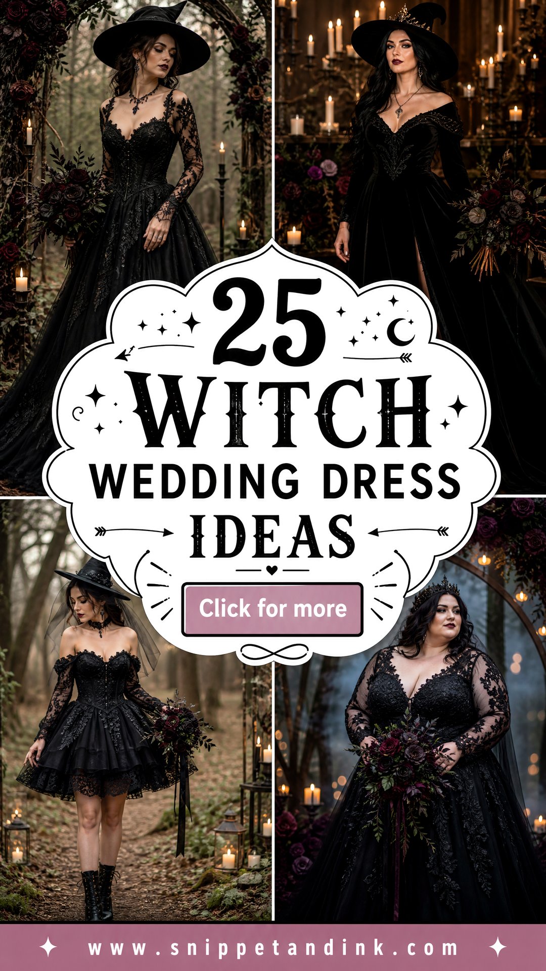 25 Witch Wedding Dress Ideas for a Spellbinding Gothic Ceremony - 25 Witch Wedding Dress Ideas for a Spellbinding Gothic Ceremony