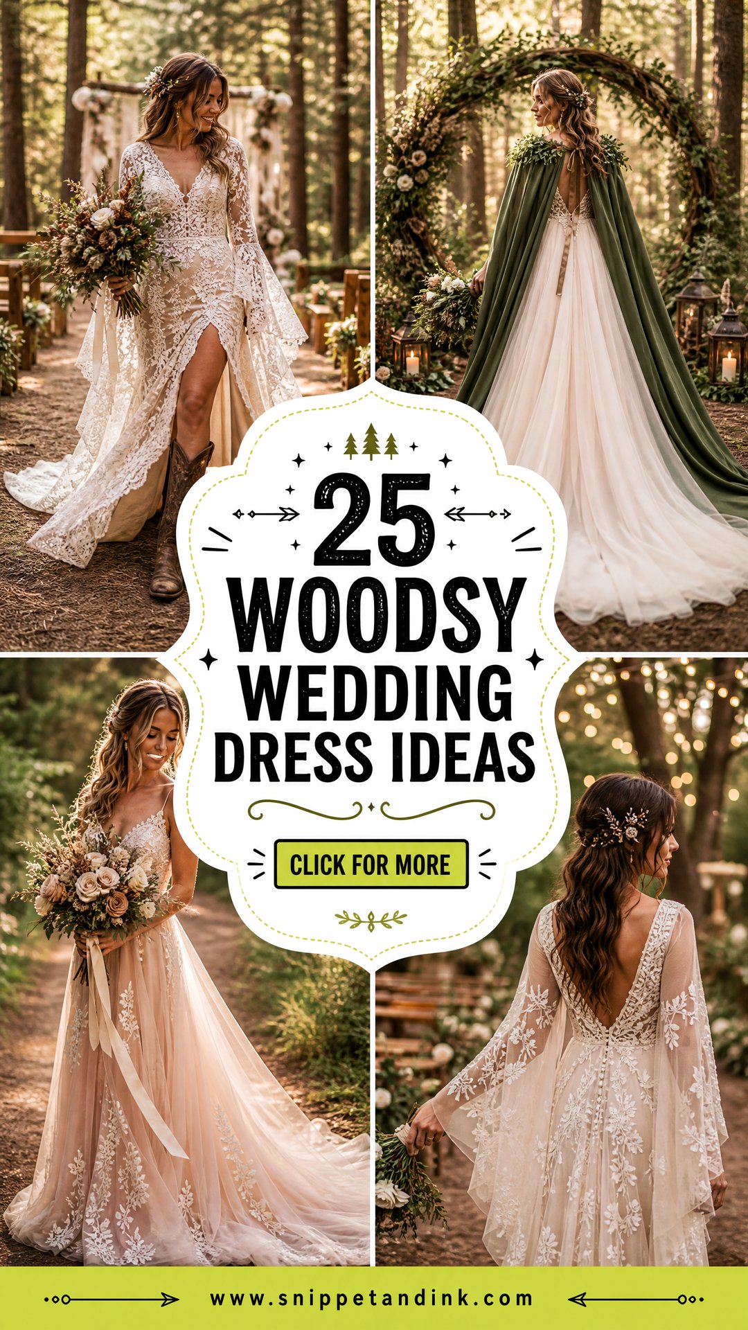 25 Woodsy Wedding Dress Ideas for Rustic Forest Ceremonies - 25 Woodsy Wedding Dress Ideas for Rustic Forest Ceremonies
