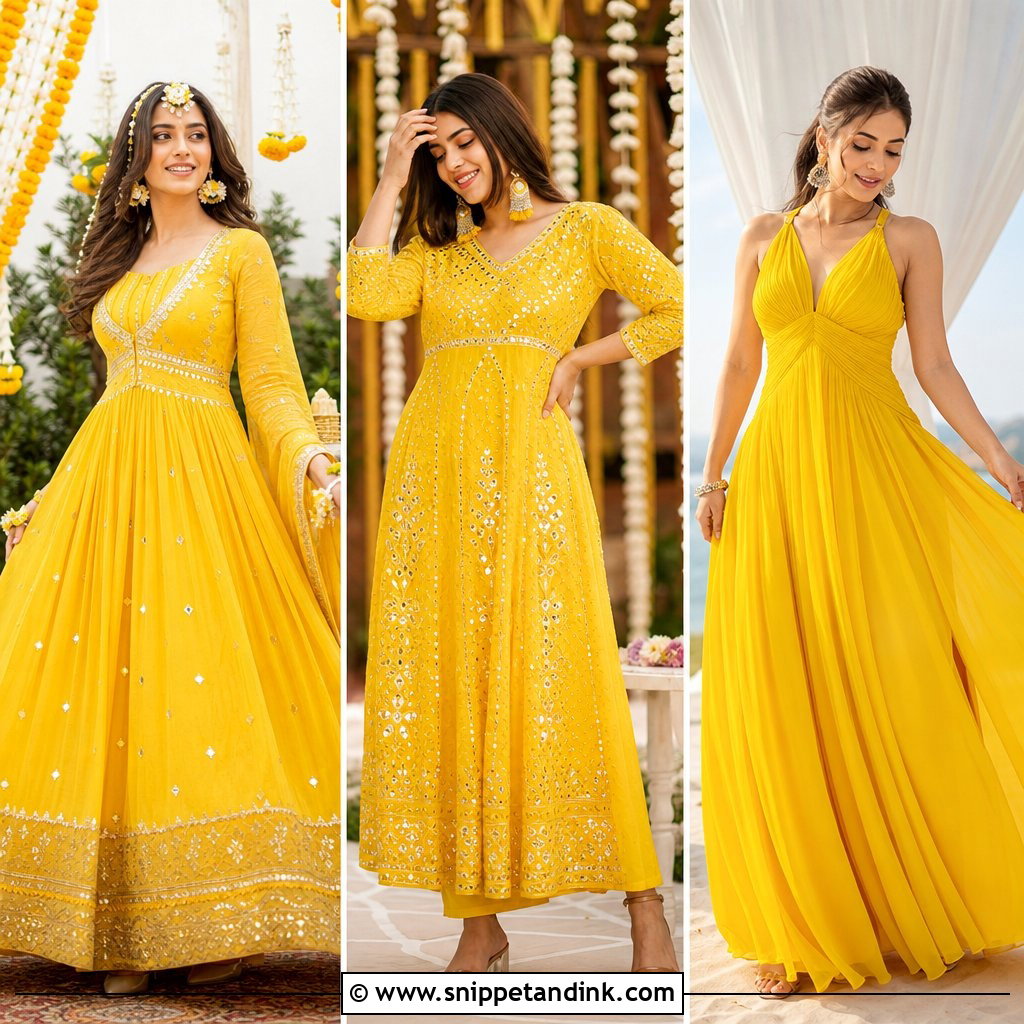 25 Yellow Dress for Haldi Ideas for a Radiant Bridal Look