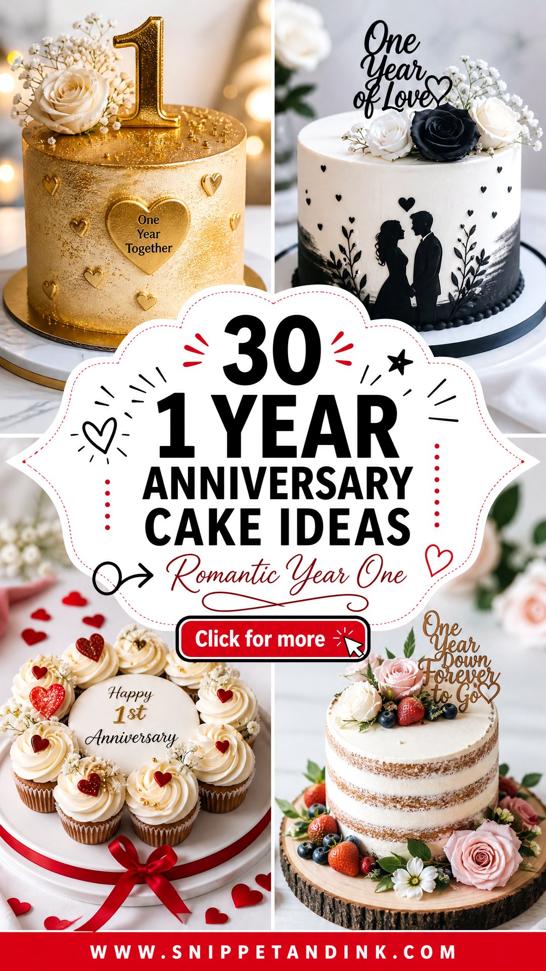 30 1 Year Anniversary Cake Ideas for a Romantic Celebration - 30 1 Year Anniversary Cake Ideas for a Romantic Celebration