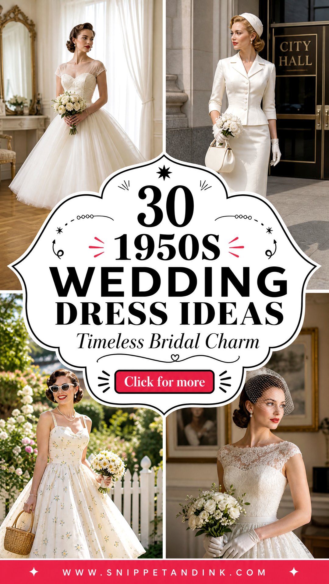 30 1950s Wedding Dress Ideas for Timeless Bridal Charm - 30 1950s Wedding Dress Ideas for Timeless Bridal Charm