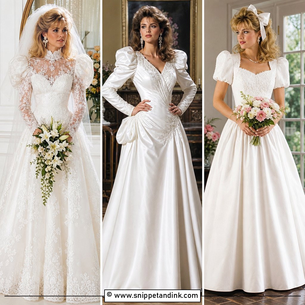 30 1980s Wedding Dress Ideas for Bold Vintage Brides