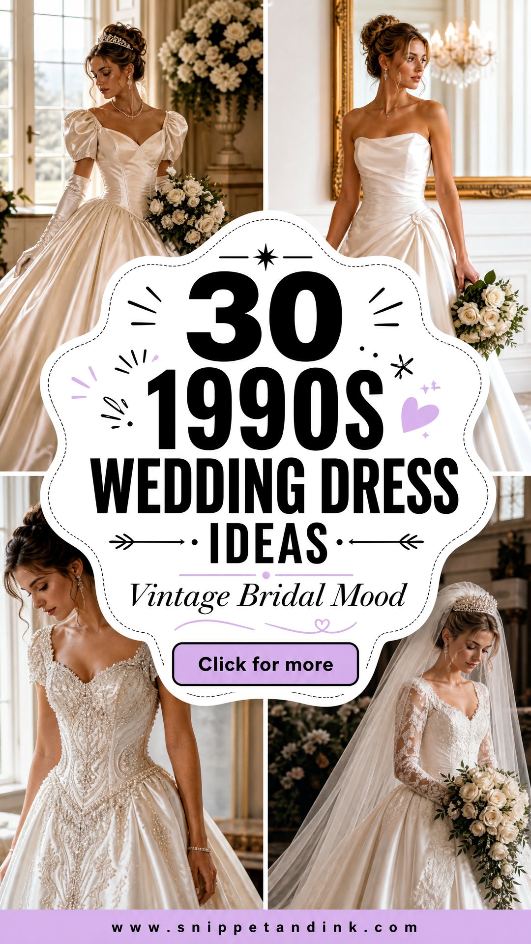 30 1990s Wedding Dress Ideas for Vintage Bridal Style - 30 1990s Wedding Dress Ideas for Vintage Bridal Style