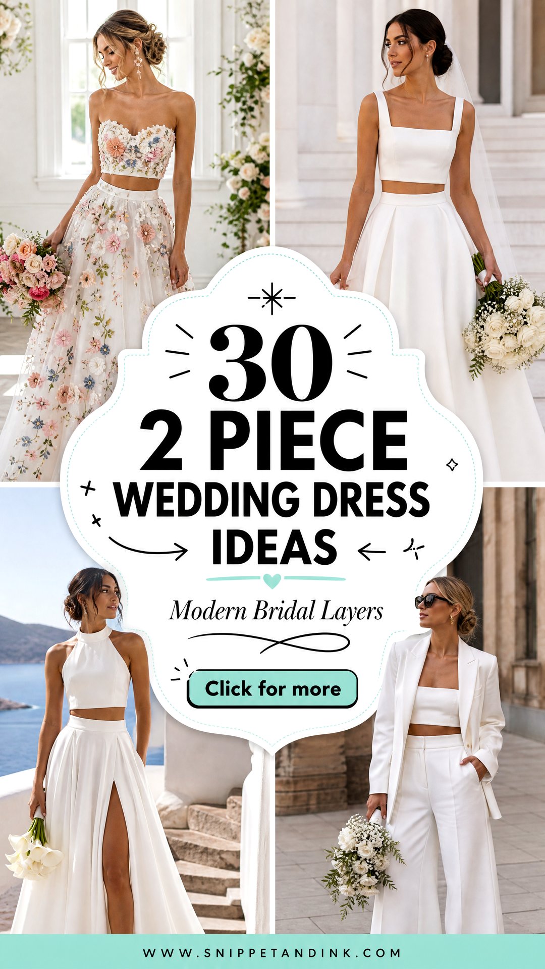 30 2 Piece Wedding Dress Ideas for Modern Brides - 30 2 Piece Wedding Dress Ideas for Modern Brides